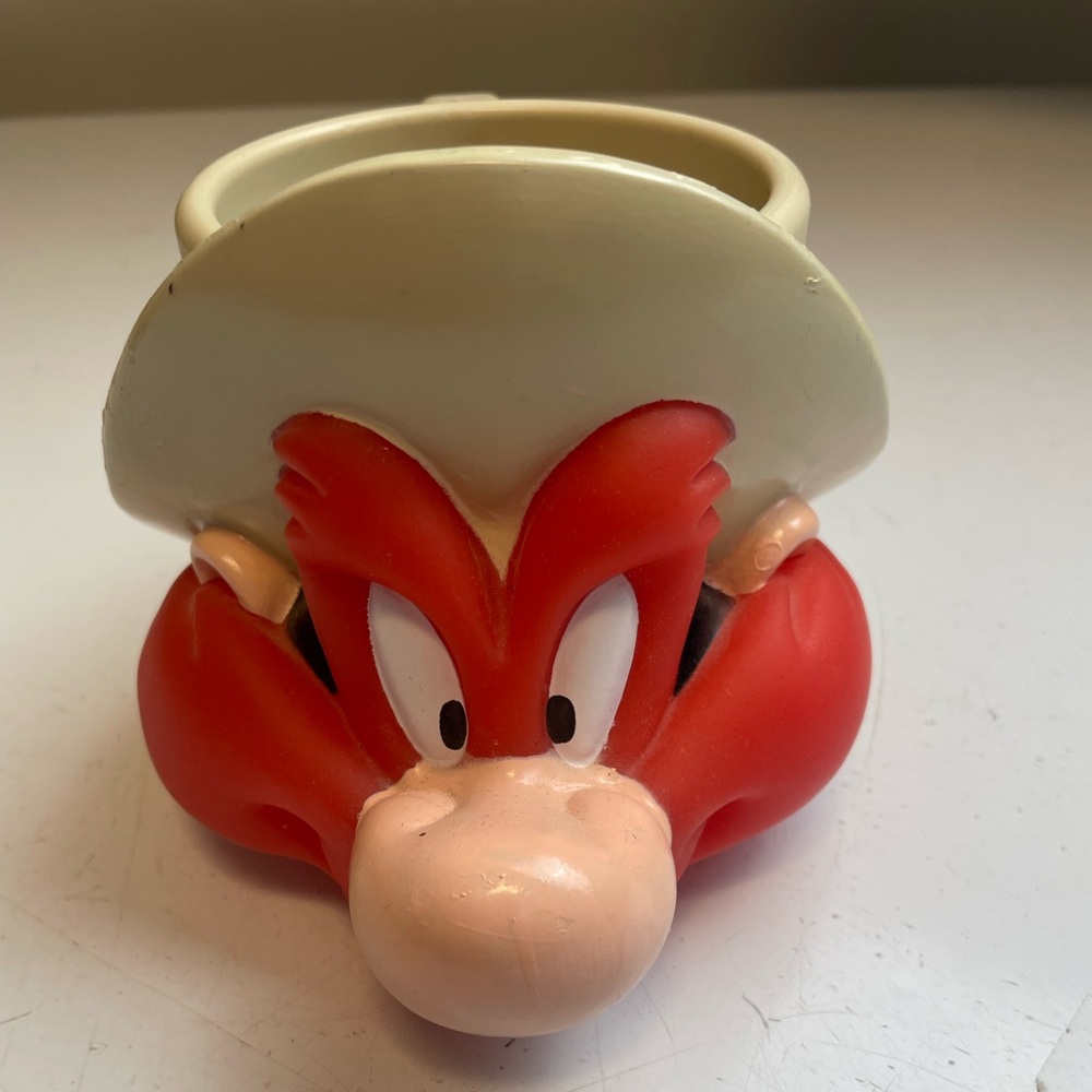 Yosemite Sam Plastic Mug - Red and Cream